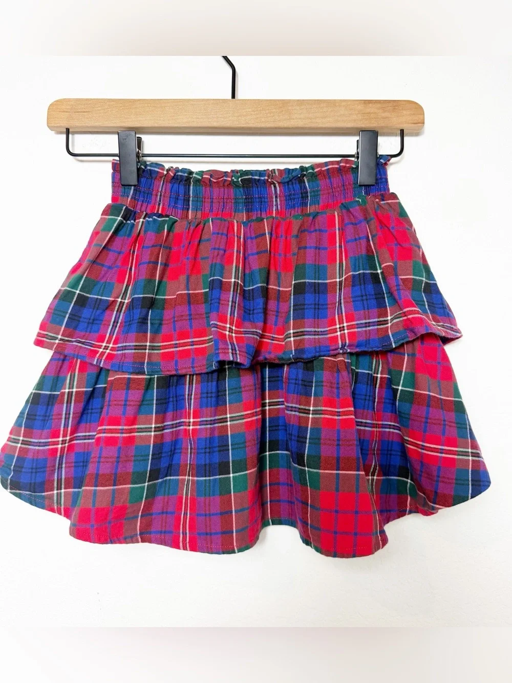 Janie and Jack Tartan Tiered Skirt Girls Size 7 Plaid Pre-Owned
